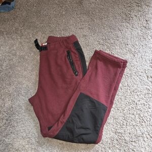 Topo Designs Burgundy and Black Joggers